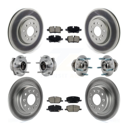 Hub Bearing Coat Brake Rotor Pad Front Rear Kit (10Pc) For Chevrolet Equinox GMC