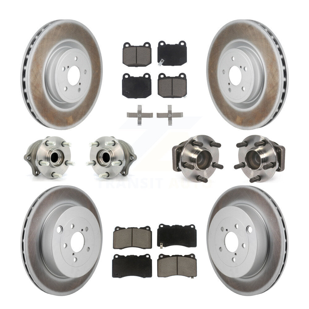 Hub Bearing Coat Brake Rotor Pads Front Rear Kit (10Pc) For Subaru BRZ Toyota 86