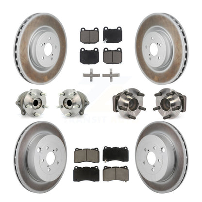 Hub Bearing Coat Brake Rotor Pads Front Rear Kit (10Pc) For Subaru BRZ Toyota 86