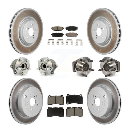 Hub Bearing Coat Brake Rotor Pads Front Rear Kit (10Pc) For 2017 Subaru BRZ Base