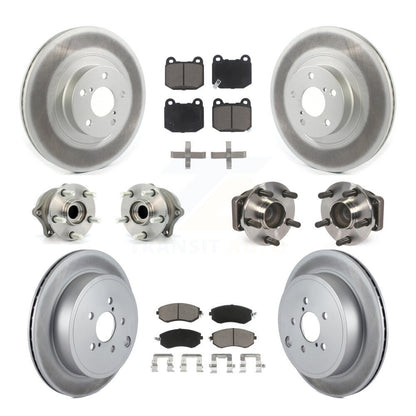 Hub Bearing Coated Disc Brake Rotor And Pad Front Rear Kit (10Pc) For Subaru BRZ