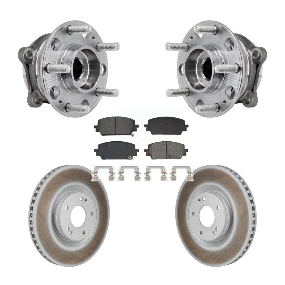 Hub Bearing Coat Brake Rotor Pad Front Kit For Hyundai Santa Fe Kia Sorento Cruz
