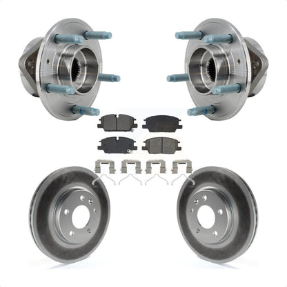 Hub Bearing Coated Brake Rotor & Pad Front Kit For Chevrolet Equinox GMC Terrain