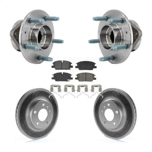 Hub Bearing Coated Brake Rotor & Pad Front Kit For Chevrolet Equinox GMC Terrain