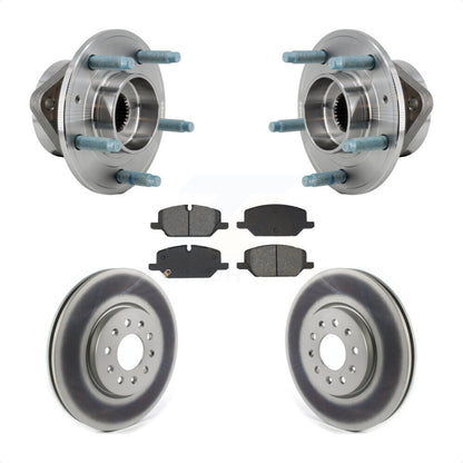 Hub Bearing Coated Brake Rotor & Pad Front Kit For Chevrolet Equinox GMC Terrain