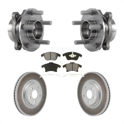 Hub Bearing Coated Disc Brake Rotor Pad Front Kit For 2017-2020 Lincoln MKZ 2.0L