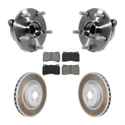 Hub Bearing Coated Brake Rotor And Pad Front Kit For 2004 Subaru Impreza WRX STI