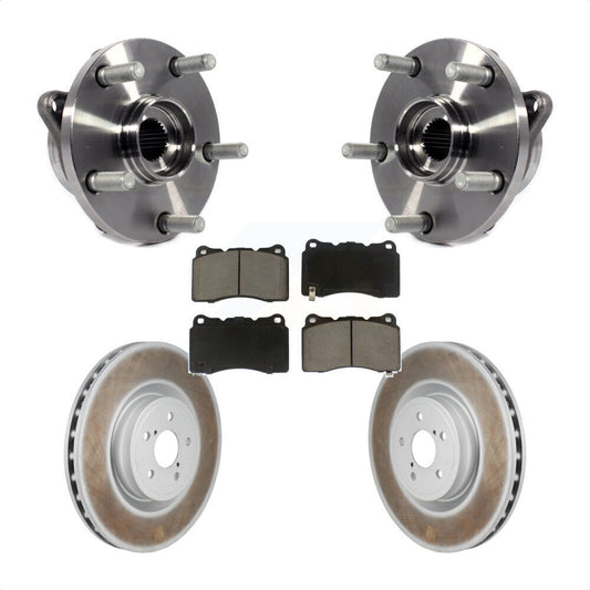 Hub Bearing Coated Brake Rotor And Pad Front Kit For 2004 Subaru Impreza WRX STI