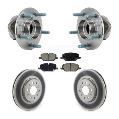 Hub Bearing Coated Brake Rotor & Pad Front Kit For Chevrolet Equinox GMC Terrain