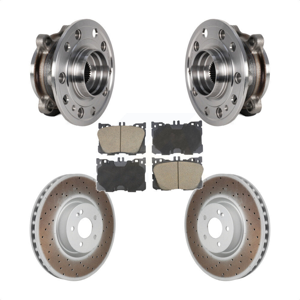 Hub Bearing Coat Brake Rotor Pads Front Kit For Mercedes-Benz C43 AMG GLC43 E450
