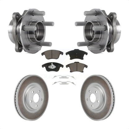 Hub Bearing Coated Disc Brake Rotor Pad Front Kit For 2017-2020 Lincoln MKZ 2.0L