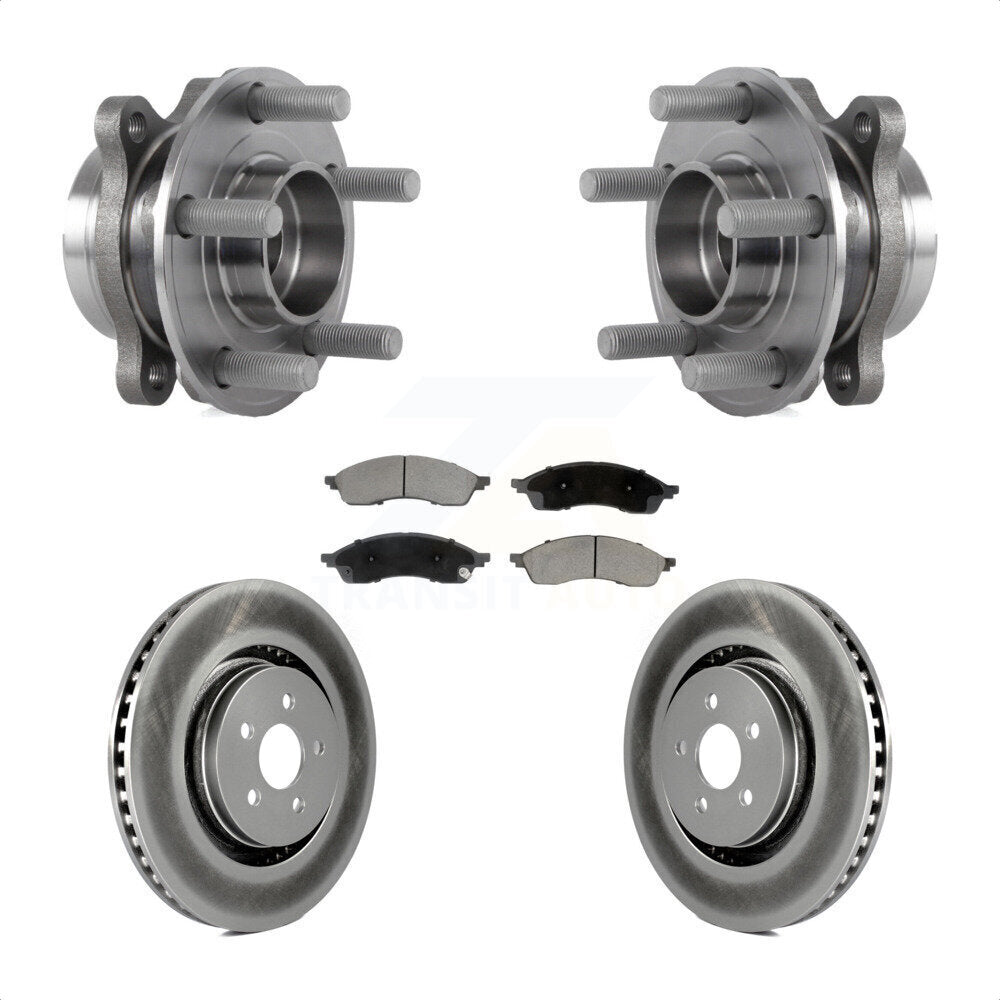 Hub Bearing Assembly Coated Disc Brake Rotor Pads Front Kit For Lincoln Nautilus
