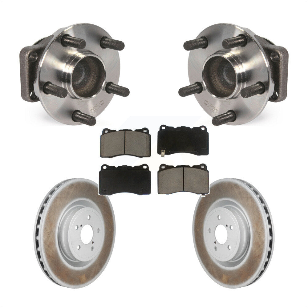 Hub Bearing Assembly Coated Brake Rotor & Pad Front Kit For Subaru BRZ Toyota 86