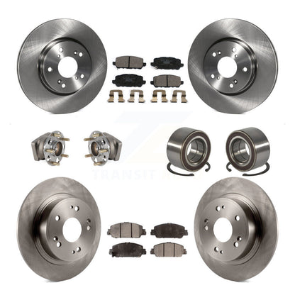 Hub Bearing Brake Rotor & Pad Front Rear Kit (10Pc) For 2016-2022 Honda HR-V AWD