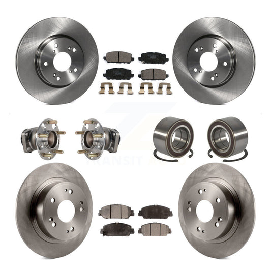 Hub Bearing Brake Rotor & Pad Front Rear Kit (10Pc) For 2016-2022 Honda HR-V FWD