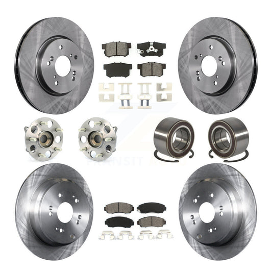 Hub Bearing Disc Brake Rotor Pads Front Rear Kit (10Pc) For Honda CR-V Acura RDX