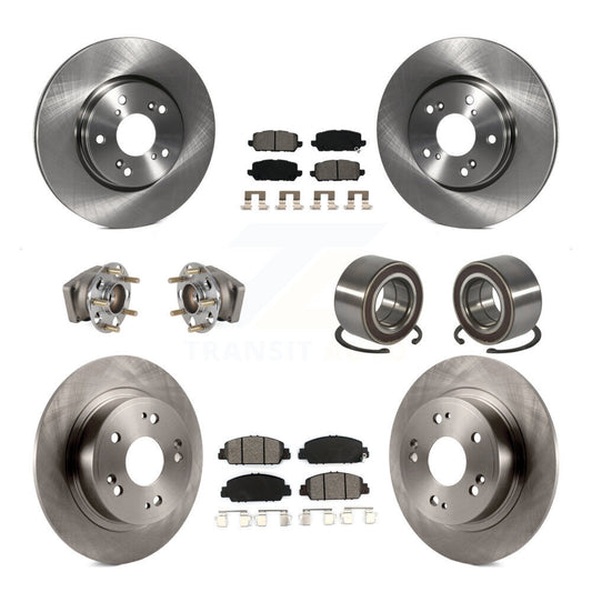 Hub Bearing Brake Rotor & Pad Front Rear Kit (10Pc) For 2016-2022 Honda HR-V AWD