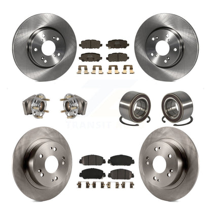 Hub Bearing Brake Rotor & Pad Front Rear Kit (10Pc) For 2016-2022 Honda HR-V AWD