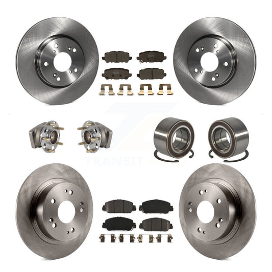 Hub Bearing Brake Rotor & Pad Front Rear Kit (10Pc) For 2016-2022 Honda HR-V AWD