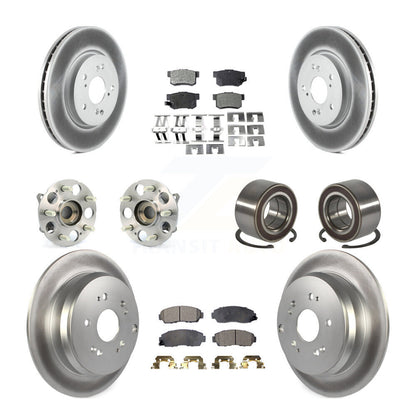Hub Bearing Coated Disc Brake Rotor And Pads Front Rear Kit (10Pc) For Acura RDX