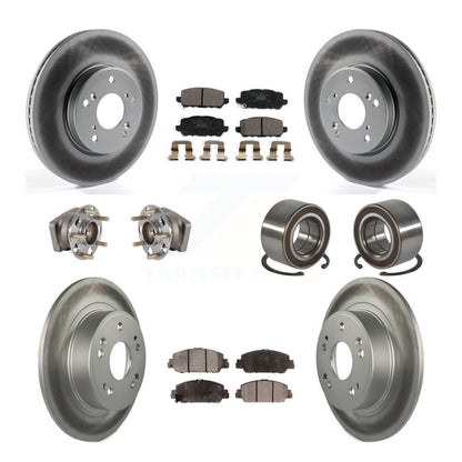Hub Bearing Coat Brake Rotor Pads Front Rear Kit (10Pc) For 16-22 Honda HR-V AWD