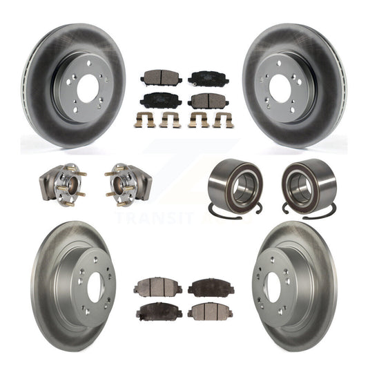 Hub Bearing Coat Brake Rotor Pads Front Rear Kit (10Pc) For 16-22 Honda HR-V AWD