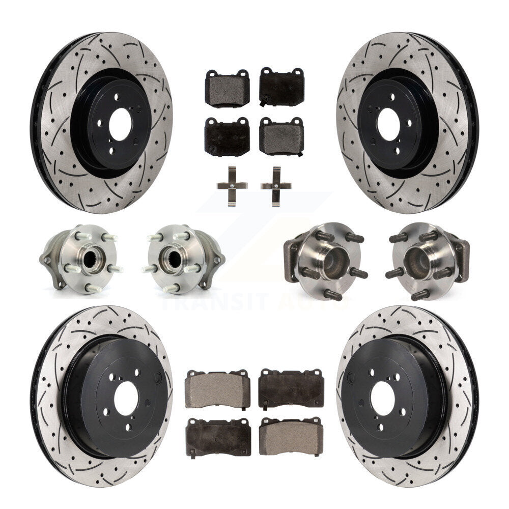 Hub Bearing Coat Brake Rotor Pads Front Rear Kit (10Pc) For Subaru BRZ Toyota 86