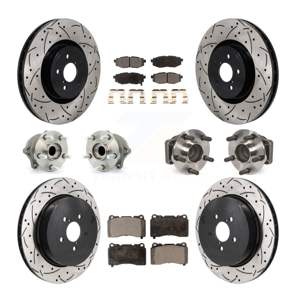 Hub Bearing Coat Brake Rotor Pads Front Rear Kit (10Pc) For 2017 Subaru BRZ Base