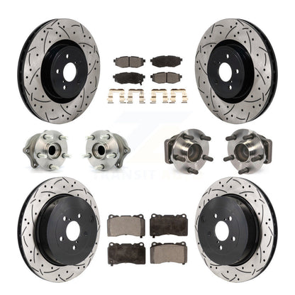Hub Bearing Coat Brake Rotor Pads Front Rear Kit (10Pc) For 2017 Subaru BRZ Base