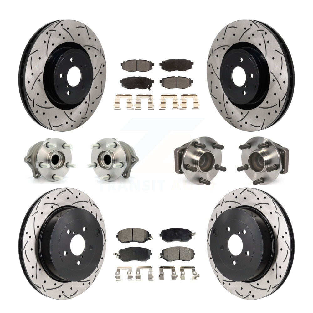 Hub Bearing Coat Brake Rotor Pads Front Rear Kit (10Pc) For 19 Toyota 86 Base/GT