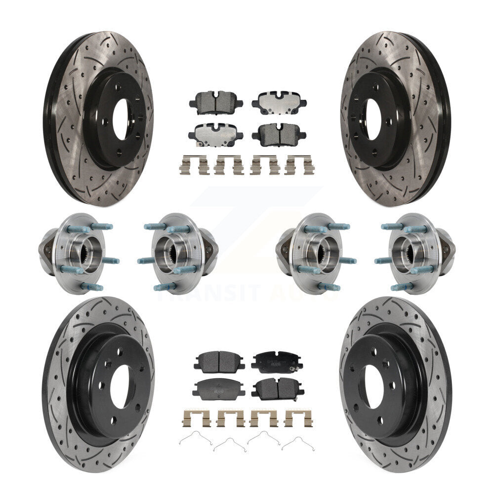 Hub Bearing Coat Brake Rotor Pad Front Rear Kit (10Pc) For Chevrolet Equinox GMC