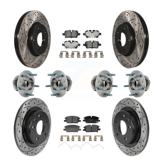Hub Bearing Coat Brake Rotor Pad Front Rear Kit (10Pc) For Chevrolet Equinox GMC