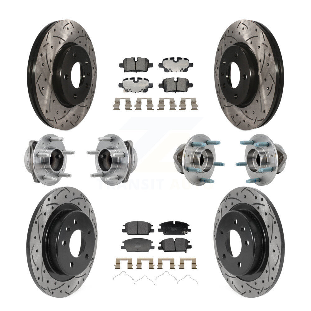 Hub Bearing Coat Brake Rotor Pad Front Rear Kit (10Pc) For Chevrolet Equinox GMC