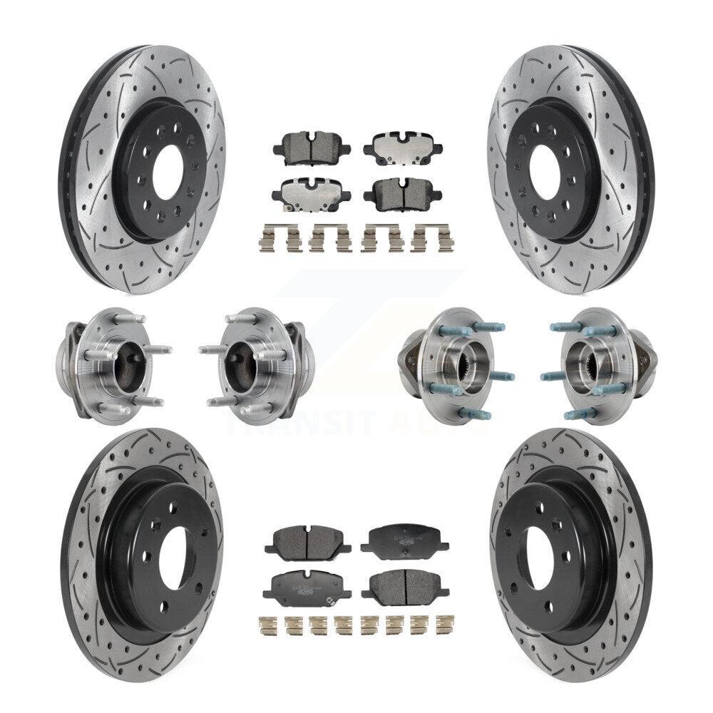Hub Bearing Coat Brake Rotor Pad Front Rear Kit (10Pc) For Chevrolet Equinox GMC