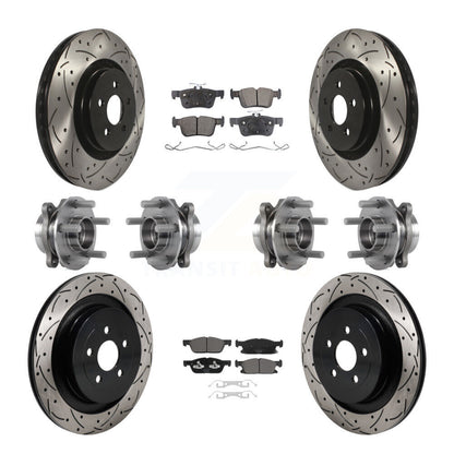Hub Bearing Coat Brake Rotor Pads Front Rear Kit (10Pc) For Lincoln Nautilus AWD