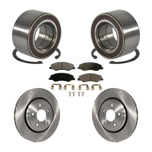 Wheel Bearing Disc Brake Rotors And Pads Front Kit For 2018-2023 Honda Odyssey
