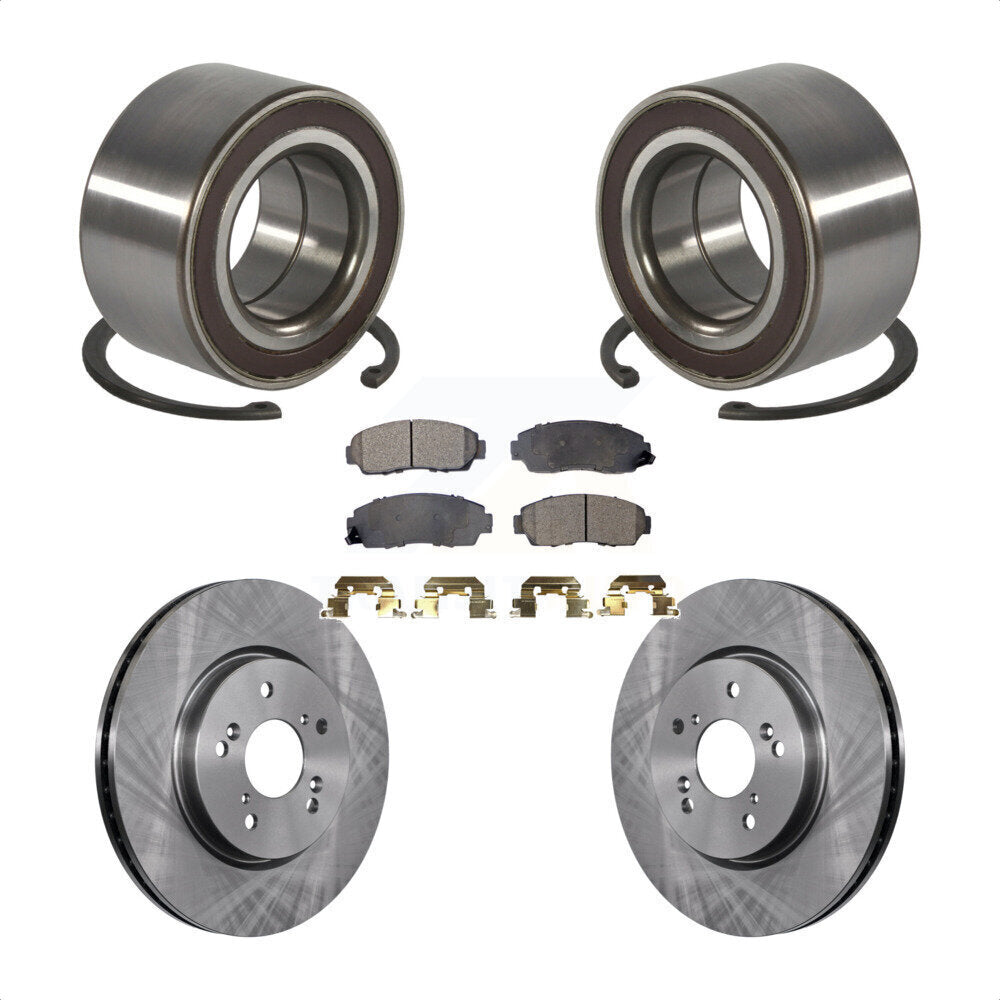 Wheel Bearing Disc Brake Rotors And Pads Front Kit For Honda CR-V Acura RDX