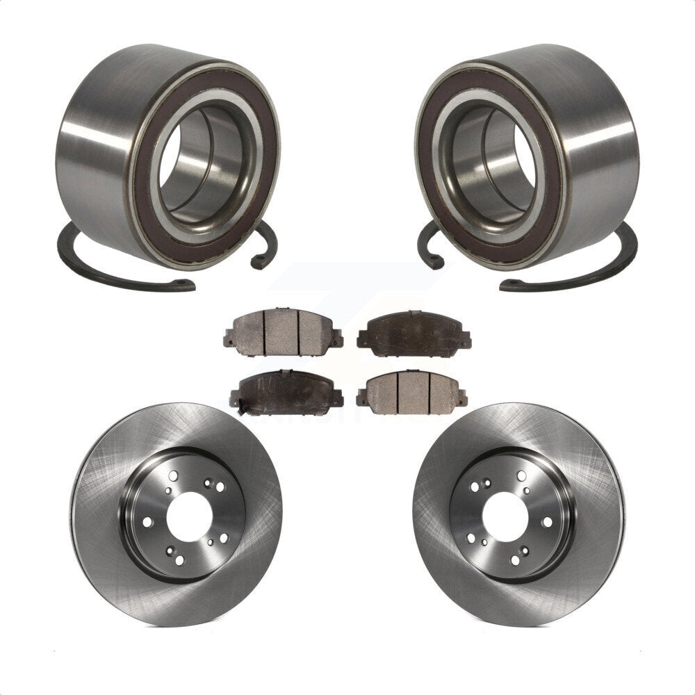 Wheel Bearing Disc Brake Rotors And Pads Front Kit For 2016-2022 Honda HR-V