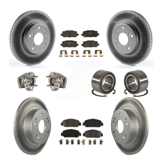 Hub Bearing Coat Brake Rotor Pads Front Rear Kit (10Pc) For 16-22 Honda HR-V AWD