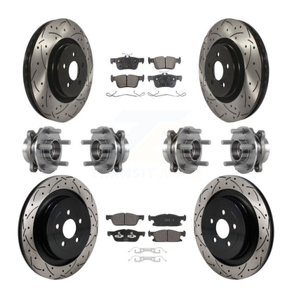 Hub Bearing Coat Brake Rotor Pads Front Rear Kit (10Pc) For Lincoln Nautilus AWD