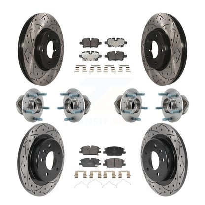 Hub Bearing Coat Brake Rotor Pad Front Rear Kit (10Pc) For Chevrolet Equinox GMC