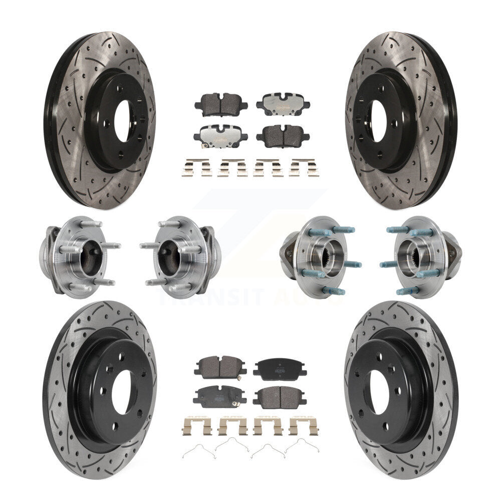 Hub Bearing Coat Brake Rotor Pad Front Rear Kit (10Pc) For Chevrolet Equinox GMC