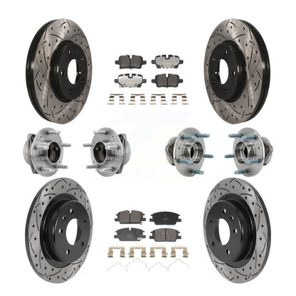 Hub Bearing Coat Brake Rotor Pad Front Rear Kit (10Pc) For Chevrolet Equinox GMC