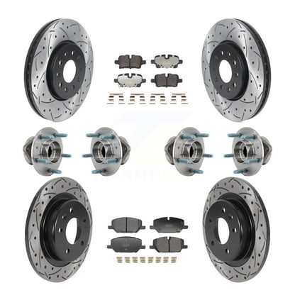 Hub Bearing Coat Brake Rotor Pad Front Rear Kit (10Pc) For Chevrolet Equinox GMC