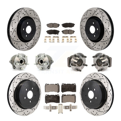 Hub Bearing Coat Brake Rotor Pads Front Rear Kit (10Pc) For 2017 Subaru BRZ Base