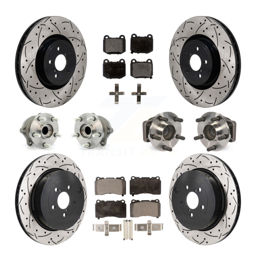 Hub Bearing Coat Brake Rotor Pads Front Rear Kit (10Pc) For Subaru BRZ Toyota 86