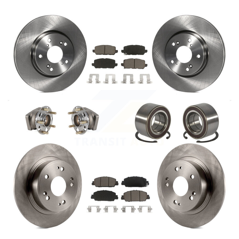 Hub Bearing Brake Rotor & Pad Front Rear Kit (10Pc) For 2016-2022 Honda HR-V AWD