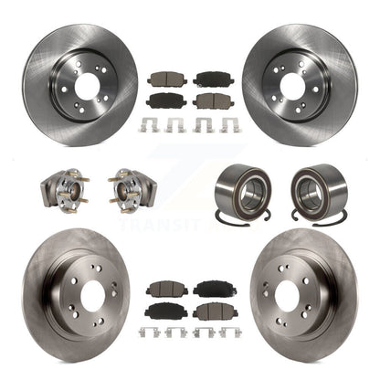 Hub Bearing Brake Rotor & Pad Front Rear Kit (10Pc) For 2016-2022 Honda HR-V AWD