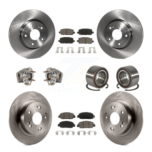Hub Bearing Brake Rotor & Pad Front Rear Kit (10Pc) For 2016-2022 Honda HR-V AWD