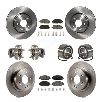 Hub Bearing Brake Rotor & Pad Front Rear Kit (10Pc) For 2016-2022 Honda HR-V FWD